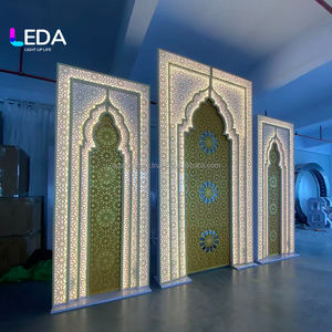ฉากหลัง LED แบบโค้งสไตล์อินเดีย LEDA ดีไซน์แกะสลักหรูหราสง่างามสำหรับงานเลี้ยงฉลองมงคลสมรส - Product Image 4