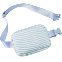 Vente en gros sac à bandoulière personnalisé monogramme sac banane sacoche ceinture Seersucker à bandoulière pour femmes