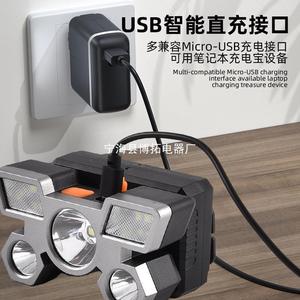 Linterna Frontal LED de Cinco Cabezas Recargable, de Aleación de Aluminio, para Camping al Aire Libre, con Carga USB - Product Image 1
