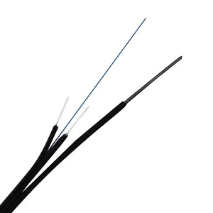 Câble de <span class=keywords><strong>Drop</strong></span> pour Intérieur Extérieur 1 2 4 Core G657A1 2*5mm GJYXFCH Câble de <span class=keywords><strong>Drop</strong></span> Fibre FTTH UT 2km Rouleau FRP ou Fil d'Acier ISO9001