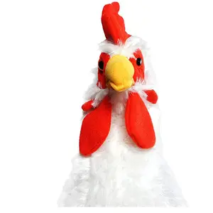 Customized Brand Mascot Doll Lifelike Chicken Stuffed Farm Animal Plushies Rooster Hen Cook White Fluffy Chicken Plush Toy