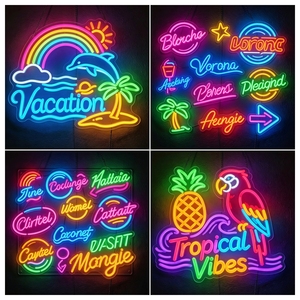 Luz Decorativa LED <span class=keywords><strong>de</strong></span> Neón con Patrón Animal Vibrante, Tema <span class=keywords><strong>de</strong></span> Mascotas para Tienda <span class=keywords><strong>de</strong></span> Mascotas, Zoológico, Salón Público, Adorno <span class=keywords><strong>de</strong></span> Pared - Product Image 4
