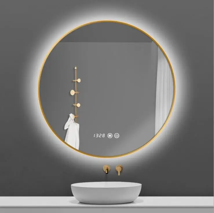 공장 직접 판매 스마트 데코어 LED 목욕 거울 조명이있는 욕실 호텔 용 거울 메이크업