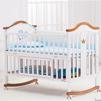 Lit à bascule pour bébé, ensemble de meubles, lit réglable avec roulettes