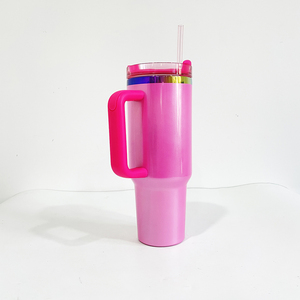 Confezione da 20 Tumbler H2.0 da 40oz in Acciaio Inox a Doppia Parete, Colore Rosa con Effetto Arcobaleno, per Incisione Laser, Spedizione dagli Stati Uniti - Product Image 4