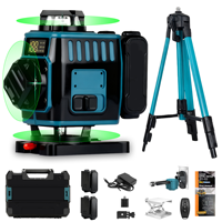 Niveau laser rotatif professionnel industriel vert 16 lignes 3 points, auto-nivelant électronique, batterie au lithium, garantie 1 an