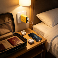 Pengisi Daya Cepat Multi Port Mecha 22.5W PD3.1 USB C dengan Casing ABS PC untuk Smartphone, Tablet, Laptop
