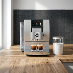 เครื่องชงกาแฟอัตโนมัติสำหรับอุตสาหกรรม DIY ตัวเครื่องอะลูมิเนียมสีขาว ภาชนะใส่นมแบบแก้ว รับผลิตแบบ OEM/ODM ปรับแต่งได้ รับประกัน 3 ปี ผลิตในสหรัฐอเมริกา - Product Image 3