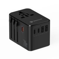 Adaptateur de voyage européen Wontravel OEM ODM GaN 70W 6 en 1 Adaptateur de voyage international