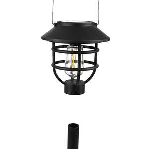 Lumière de jardin solaire <span class=keywords><strong>extérieure</strong></span> en plastique 2 en 1 avec <span class=keywords><strong>suspension</strong></span> et piquet pour jardin, allée, cour, paysage, pelouse - Product Image 3