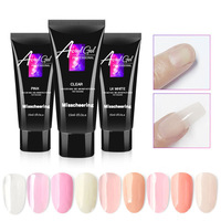Gel d'extension rapide pour ongles en cristal liquide 15 ml, style professionnel pour nail art, non collant, polygel pour extensions d'ongles