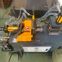 Machine de tournage et de formage d'extrémités de tuyaux à 4 stations HWG-80-2, acier inoxydable et aluminium, réducteur semi-automatique
