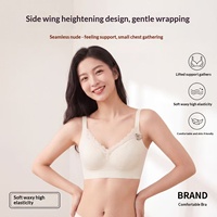 Soutien-gorge sans armatures en maille côtelée extensible douce, décolleté en V profond, dentelle, push-up, bonnets moulés, sans couture, en nylon et élasthanne, bretelles réglables pour femme, du M au 2XL
