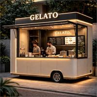 Chariot alimentaire préfabriqué 10ft 20ft, Remorques alimentaires, Mini conteneur pop-up pour restauration rapide, Cafés, Bar mobile, Camion de crème glacée avec cuisine complète
