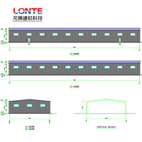 LONTE Marco de acero comercial Broiler Granja avícola Cobertizo Casa de pollo prefabricada Diseños para la venta