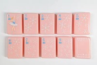 Tuiles de Mahjong américaines sur le thème du ballet Casse-Noisette, en acrylique rose, modernes, de luxe, pliables, monocouche, personnalisées, portables, pour Noël et les fêtes