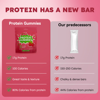 Bonbons gélifiés protéinés OEM, protéines par paquet, saveur fraise, nutrition sportive