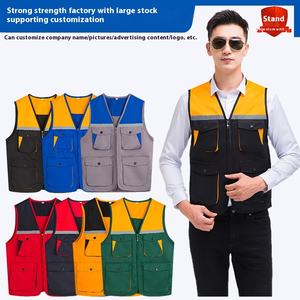 سترة عاكسة مخصصة للجنسين من القطن القابل للتنفس، معتمدة من CE، للحماية في مواقع البناء والديكور - Product Image 5