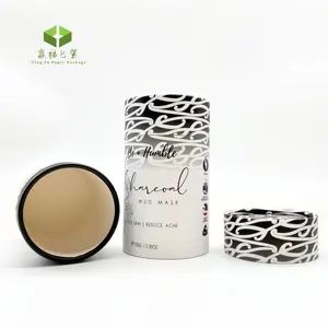 Eco friendly Custom round food grade Kraft candle 6.5x 2 Paper tube 4x3 body lotion packaging container cylinder Canisters box