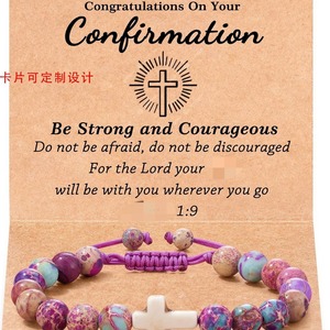 Hot Bán Thiên Hà Frosted Đá Núi Lửa Thẻ Pha Lê Vòng Đeo Tay Tự Nhiên Agate Bột Ngựa Vằn Màu Tím Bóng Hình Dạng Với Món Quà Dịp - Product Image 3