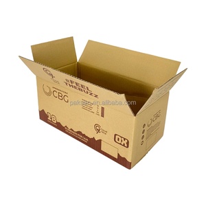 Custom Logo Brown Kraft Card Slots Corrugated Carton <b>Box</b> Empty Skin Care Cream Cosmetic <b>Packing</b> Embossing for Shipping Mailer - Product Image 1