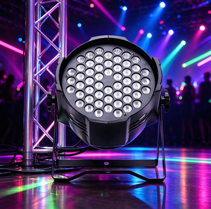 Projecteur LED Par 54x4W RGBW 4-en-1, activé par le son, DMX512, pour KTV, DJ, discothèque, bar, club, soirée, scène, spectacle - Product Image 1