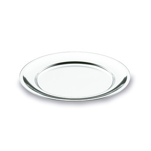 Piatto da portata rotondo in acciaio inossidabile da 12 pollici, lavabile in lavastoviglie, per uso a tavola - Product Image 1
