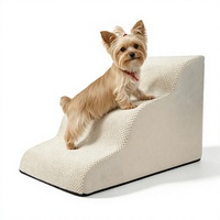 Escalier pour animaux de compagnie à 3 marches pour petits chiens et chiens âgés 60-40-40cm, marches intérieures pour chiens, couleur et taille personnalisées, tissu, livraison directe d'usine