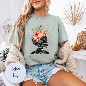 T-Shirt Floreale da Donna Unstoppable, Girocollo, Vestibilità Regolare, 100% Cotone, Design Casual Primaverile ed Estivo - Product Image 3