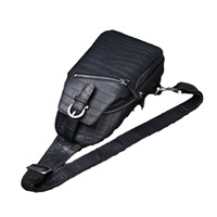 Tas dada pria motif buaya warna mist, tas dada multifungsi, tas selempang fashion outdoor untuk pria