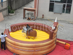 Toro Mecánico Redondo para <span class=keywords><strong>Parque</strong></span> de Atracciones, Máquina de Rodeo para <span class=keywords><strong>Parque</strong></span> de Trampolines - Product Image 6