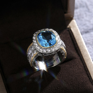 Anello geometrico bicolore da donna, design semplice, anello da indossare tutti i giorni - Product Image 2