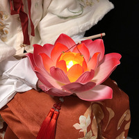 Hand laterne Retro-Stil Handheld Lotus Lampe-Chinesische Art Foto Prop Handheld Lotus Lampe Frühlings fest Dekoration