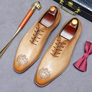 Chaussures Oxford de luxe ASTON M.JAZZ 2025 personnalisables en cuir de haute qualité, grande taille, à lacets, antidérapantes, à bout pointu, pour mariage - Product Image 1