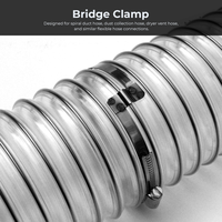 Collier de serrage pour tuyau en acier inoxydable, collier à vis sans fin pour raccordement de tuyau en caoutchouc, durable, facile à installer