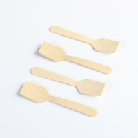 Cuillères en bambou miniatures personnalisées en gros, cuillères à glace jetables en bambou naturel