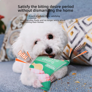 स्क्वीकी सुंदर क्लासिक प्लश पिश खिलौना के लिए टिकाऊ और पर्यावरण के अनुकूल सुखदायक प्लेटाइम और स्वस्थ दंत विकास - Product Image 3