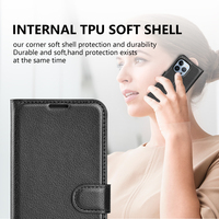 Nouvel étui portefeuille multifonction en cuir pour iPhone 6 7 8 Plus X Xr Xs Max 11 12 13 14 15 Pro Max – Coque arrière de téléphone