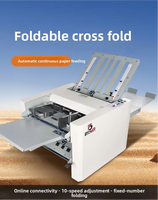 Machine à plier le papier entièrement automatique BYON ZY-G3, pliage croisé, format A3, alimentation continue automatique, réglage à 10 vitesses, 500 feuilles