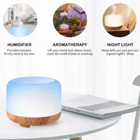 Diffuseur d'arômes, humidificateur d'air, 300 ml, brumisateur ultrasonique à brume fraîche, LED, huile essentielle, silencieux, couleur, machine d'aromathérapie