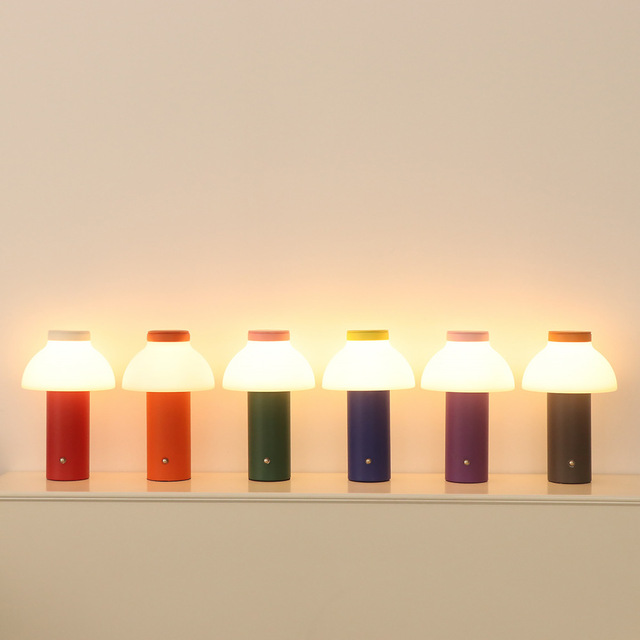 New Rechargeable PE Leather Night Light,touch-sensitive Ambient Nordic Macaron Eye-protecting Desk Lamp,ambient Leather Light