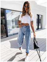Pantalones de chándal informales para mujer, pantalón harén rasgado y ligero, Verano