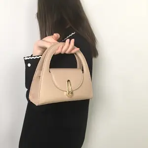 Bolsa de mão retrô com bloqueio, estilo coreano feminino, temperamento, moda versátil, bolsa de ombro, bolsa crossbody, bolsa pu