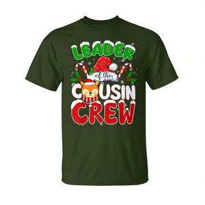 Camiseta navideña a juego para la familia, con la inscripción 'Leader Of The Cousin Crew' - Product Image 2