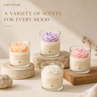 Lilin Aroma Bunga Kustom dari Lilin Kedelai dalam Stoples Kaca dengan Tutup Kayu untuk Dekorasi Rumah, Hadiah Pernikahan, Spa, Butik, Label Pribadi, OEM