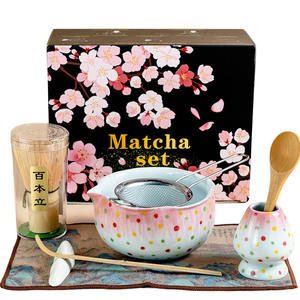Juego de Matcha Niden, Tazón de Porcelana con Degradado Rosa, Filtro y 100 Varillas de Batido, Origen Dehua, Calidad de Primera Clase para la Ceremonia del Té - Product Image 1