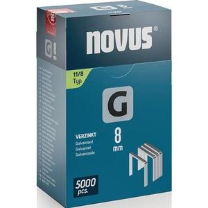 Novus ลวดเย็บกระดาษเส้นแบน G Type 11 W10.6xL10mm 1.25มม. ความกว้างของเส้นลวด5000ชิ้น - Product Image 1