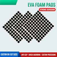 Coussin en mousse EVA auto-adhésif noir résistant à la friction et à la chaleur, adapté aux coussinets adhésifs plats, ronds et carrés