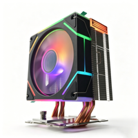 Refroidisseur de processeur à 4 tubes en cuivre, dissipateur thermique ARGB de 120 mm, ventilateur PWM, synchronisation RGB, refroidissement silencieux pour ordinateur de bureau Intel LGA1700 AMD AM5 AM4