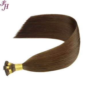FH Russe Invisible Nouvelle Main Attachée Trame Extensions de Cheveux Brun Foncé Extensions de Cheveux Humains Trame Sans Couture de Cheveux - Product Image 5